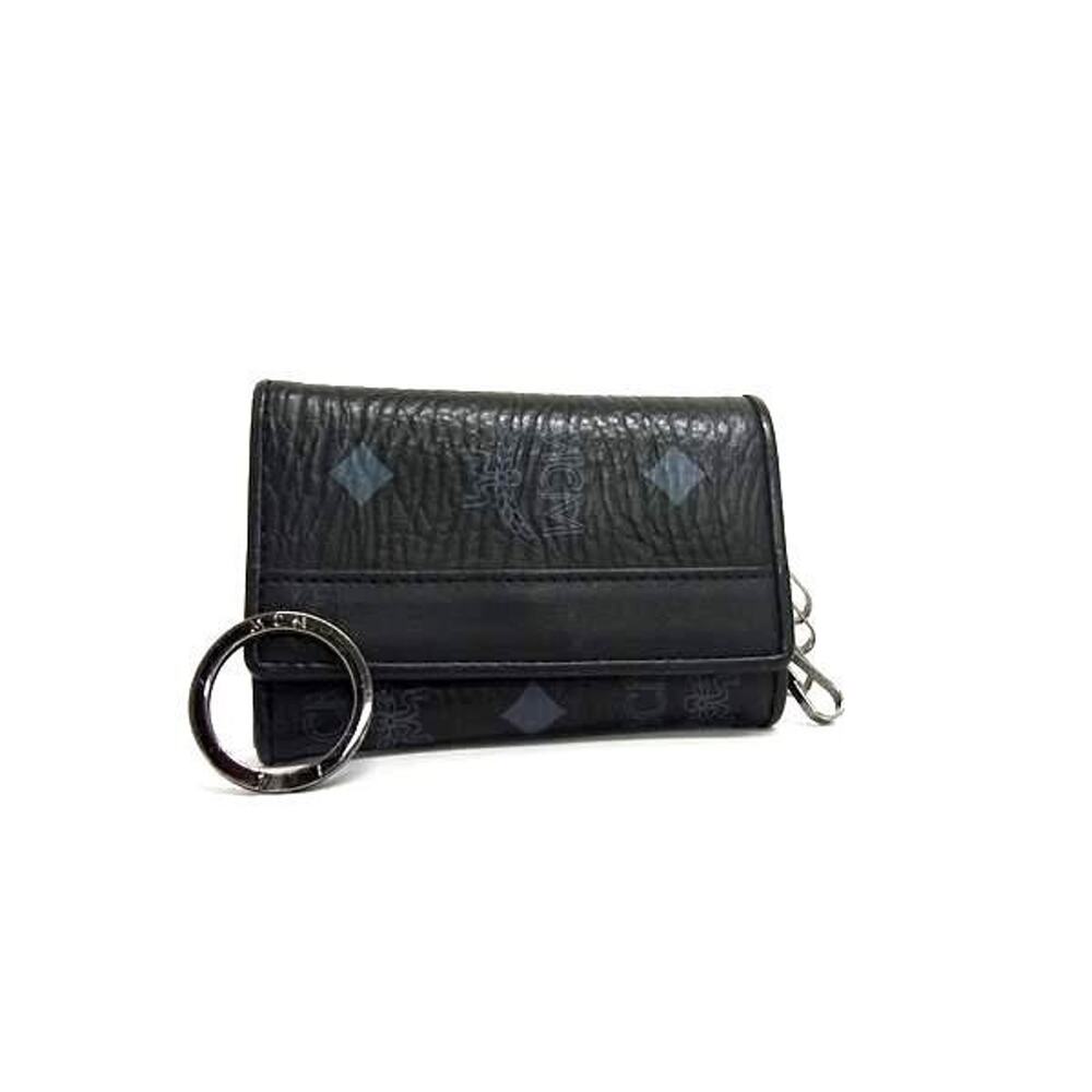 MCM Monogram Visetos Pattern Leather 4-Ring Key Case with Key and Billfold